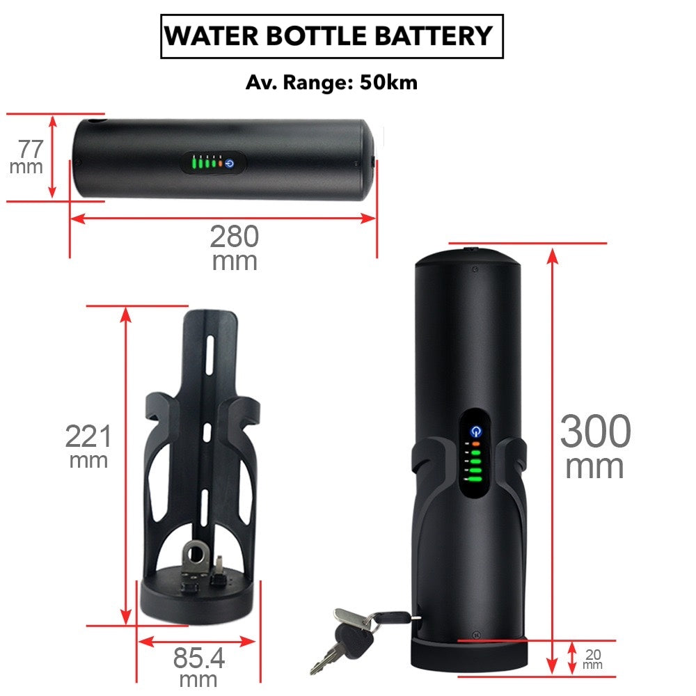 WATER BOTTLE DESIGN BATTERY.